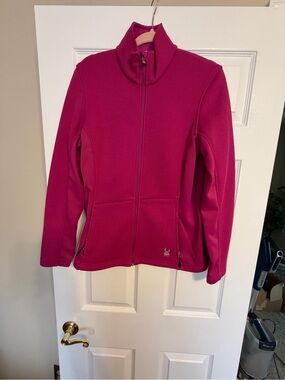 Spyder Women's Hot Pink Full-Zip Utility Jacket
